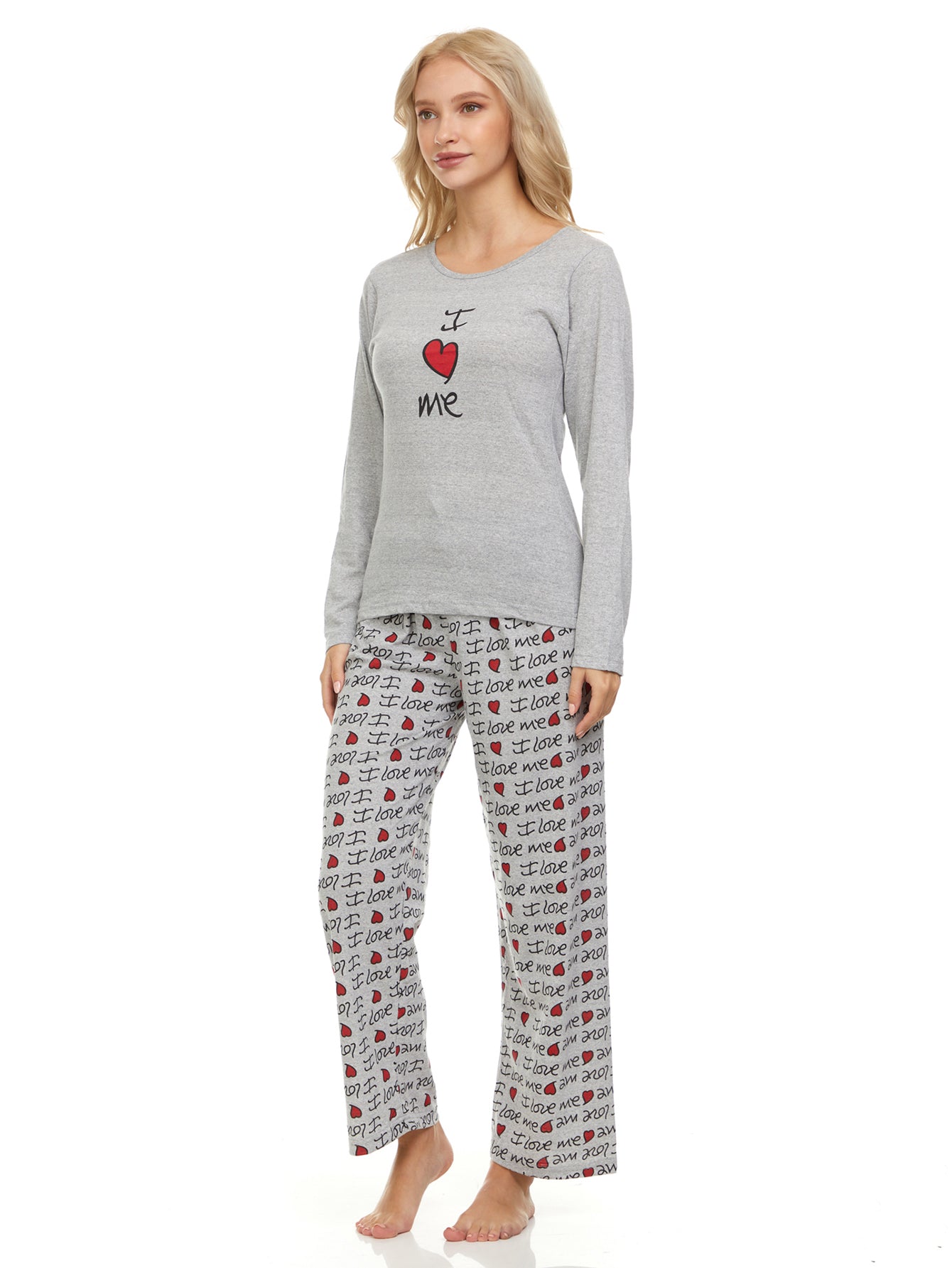 1143P Women Pajamas Set Long Sleeve, 2-Piece Female Pajamas Set