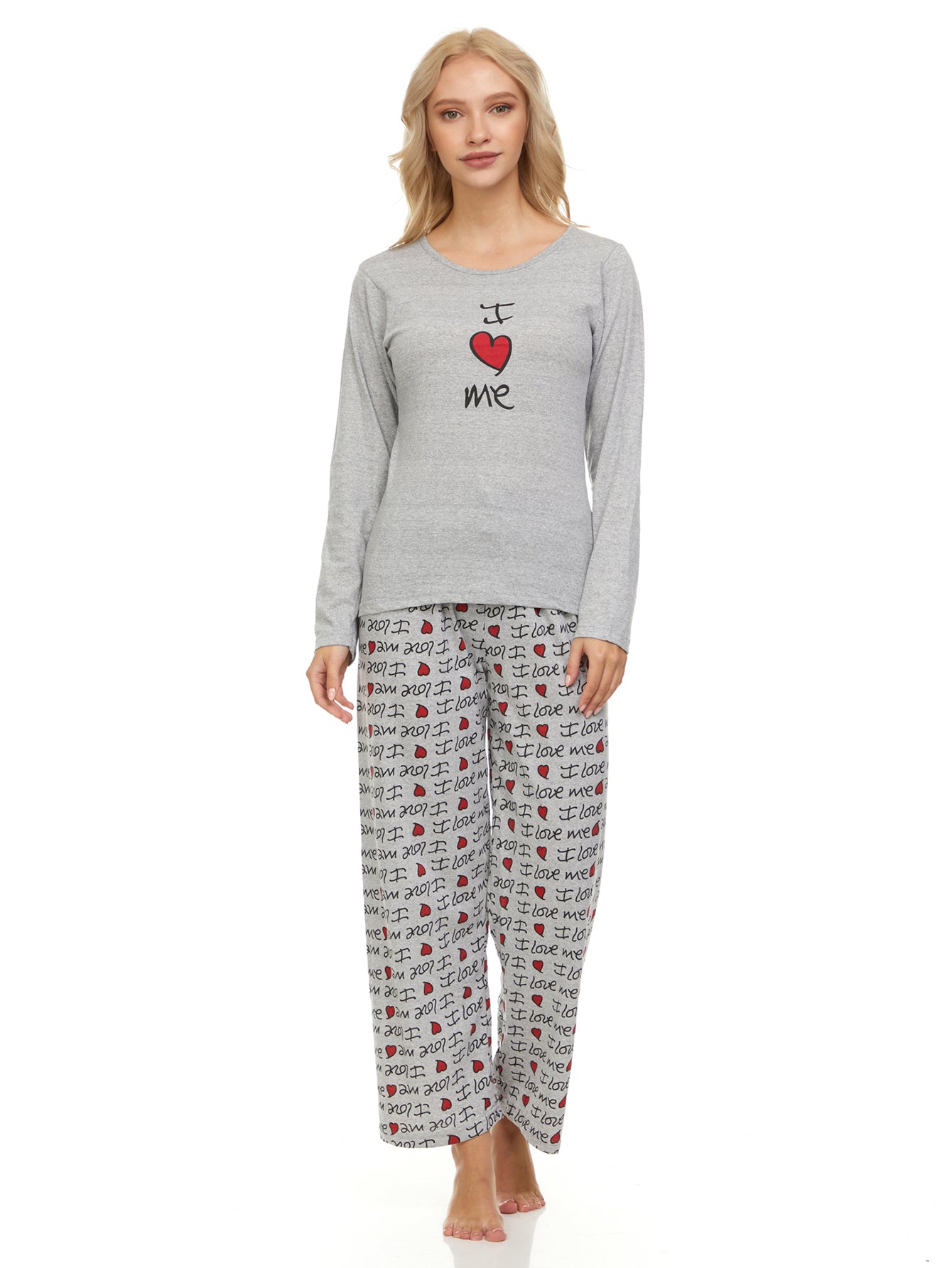 1143P Women Pajamas Set Long Sleeve, 2-Piece Female Pajamas Set