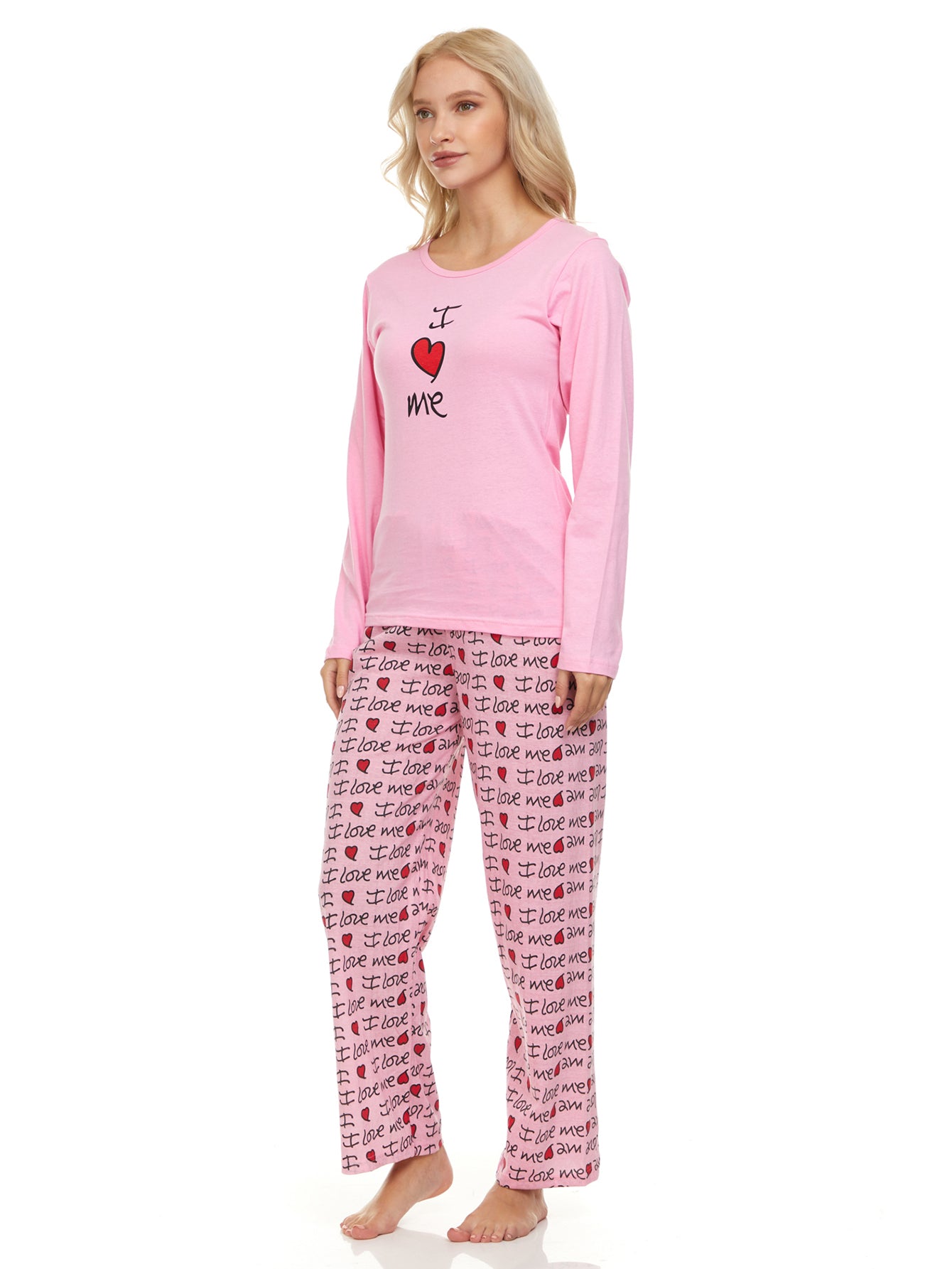 1143P Women Pajamas Set Long Sleeve, 2-Piece Female Pajamas Set