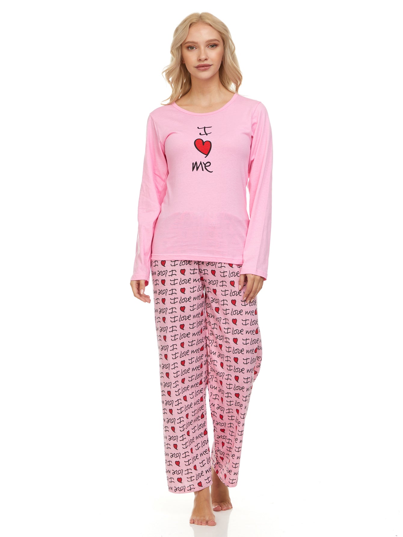 1143P Women Pajamas Set Long Sleeve, 2-Piece Female Pajamas Set