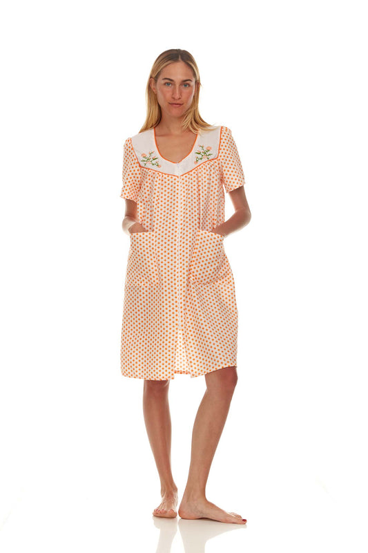 2011 Women Zipper Front Duster Sleeveless Female Nightgowns & Sleepshirts