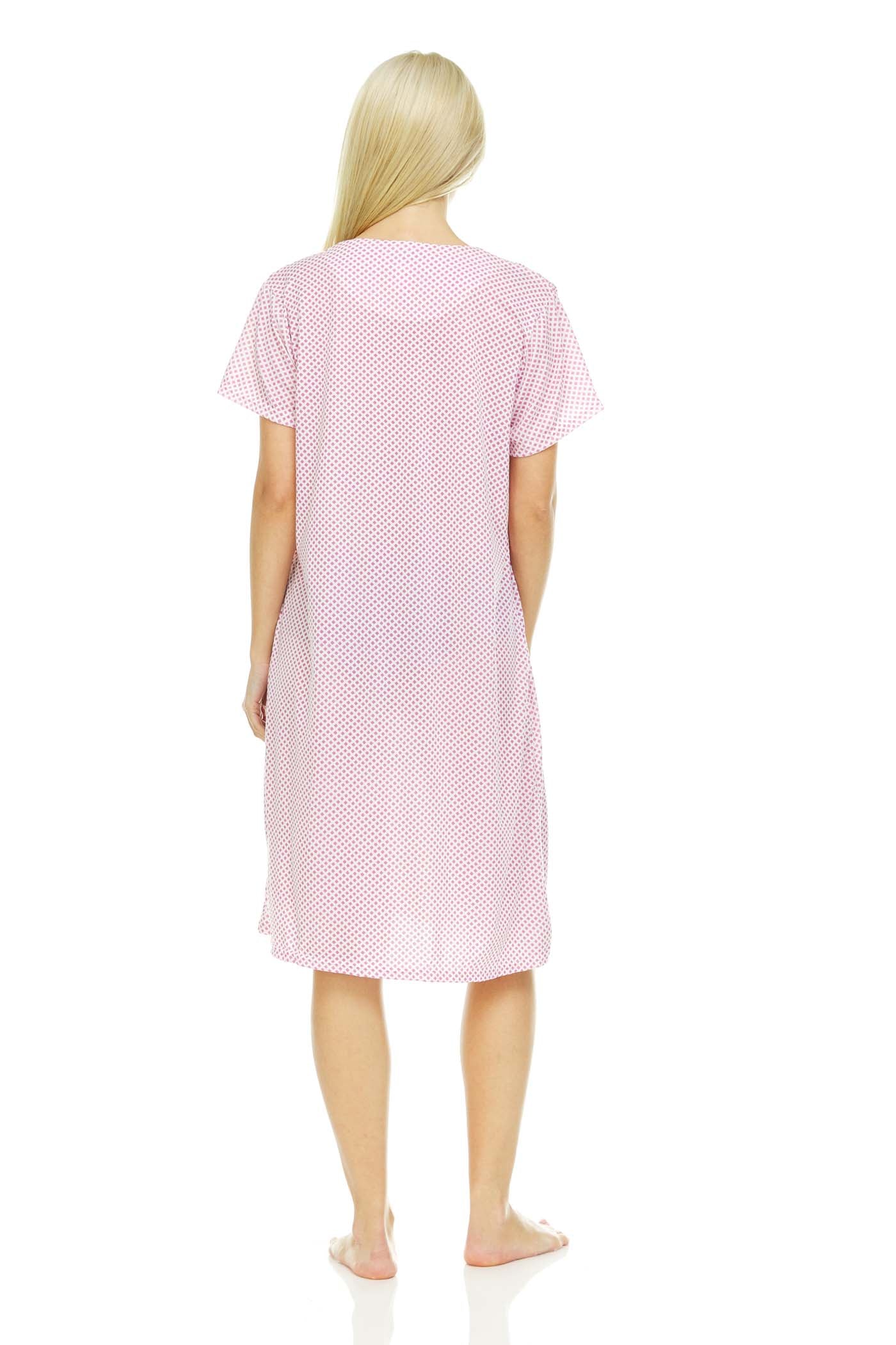 824 Women Nightgown Sleepwear Female Short Sleeve Sleep Dress Nightshirt