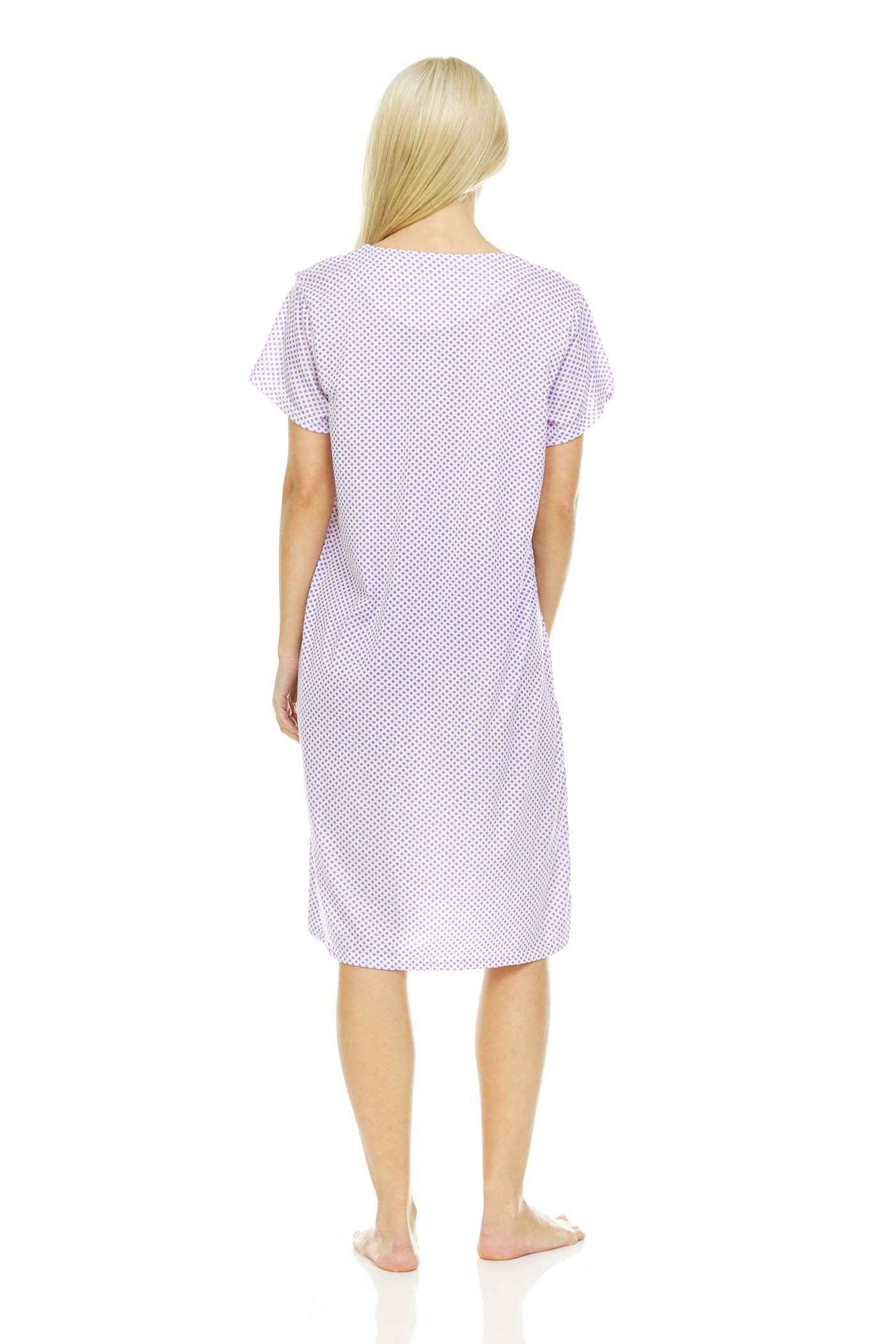 824 Women Nightgown Sleepwear Female Short Sleeve Sleep Dress Nightshirt